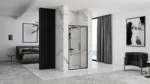 UȘA DE DUȘ RAPID FOLD BLACK 90