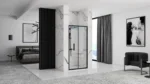 UȘA DE DUȘ RAPID FOLD BLACK 90