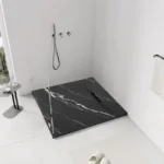 CĂDIȚA DUȘ BAZALT CARRARA BLACK 90x90
