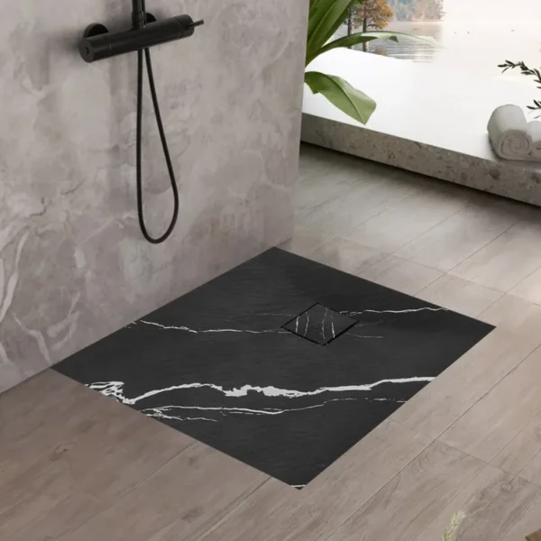 CĂDIȚA DUȘ MAGNUM CARRARA BLACK 80x100