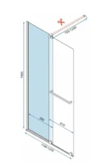 PARAVAN DE DUȘ CORTIS CHROME 120