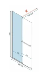 PARAVAN DE DUȘ CORTIS CHROME 120