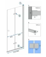CABINA DE DUȘ FOLD N2 CHROME 90