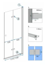 CABINA DE DUȘ FOLD N2 CHROME 70