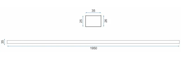 PROFIL DE EXTENSIE PENTRU CABINE DE DUȘ RAPID CHROME 195cm