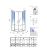 CABINA DE DUȘ LOOK CHROME 80x80