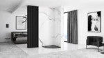 CĂDIȚA DE DUȘ DIAMOND BLACK 90x90
