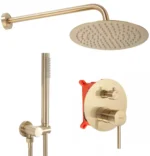 SET DE DUȘ INCASTRAT LUNGO GOLD BRUSH+BOX