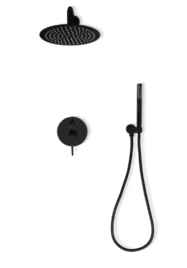 SET DE DUȘ INCASTRAT LUNGO BLACK METALLIC+BOX