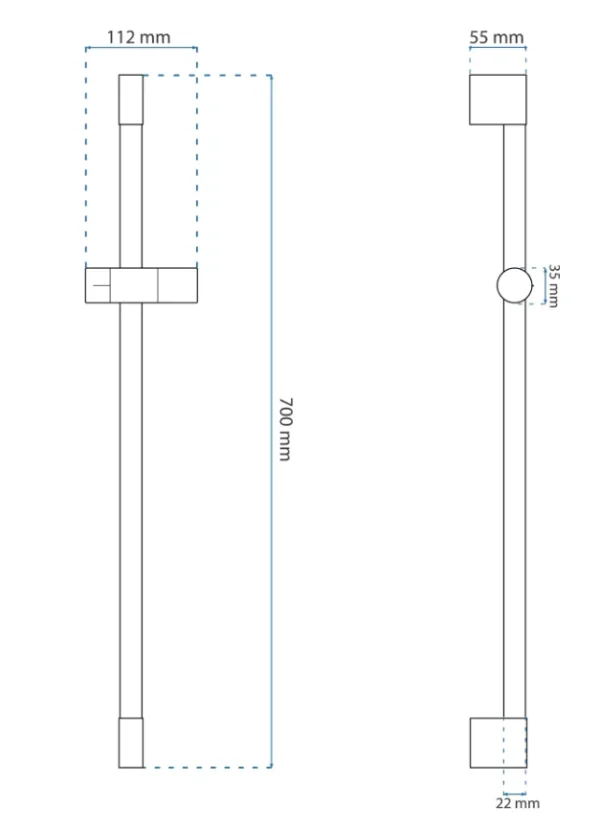 SUPORT PARA DUȘ 01 CHROME
