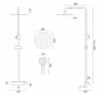 COLOANA DE DUȘ LUNGO CHROME+TERMOSTAT