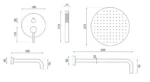 SET DE DUȘ INCASTRAT LUNGO CHROME