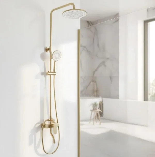 COLOANA DUȘ-CADA DROP GOLD BRUSHED AUR MAT PERIAT