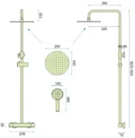 SET DE DUȘ TERMOSTAT VINCENT GOLD