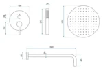 SET DE DUȘ INCASTRAT LUNGO CHROME+BOX