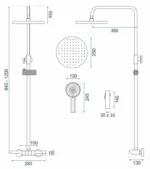 COLOANA DE DUȘ SAVIO LED TITANIUM