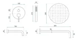 SET DE DUȘ INCASTRAT LUNGO COPPER BRUSH+BOX