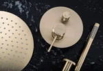 SET DE DUȘ INCASTRAT LUNGO GRIP GOLD BRUSH+BOX
