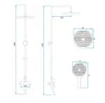 COLOANA DE DUȘ BLOOM WHITE CHROME