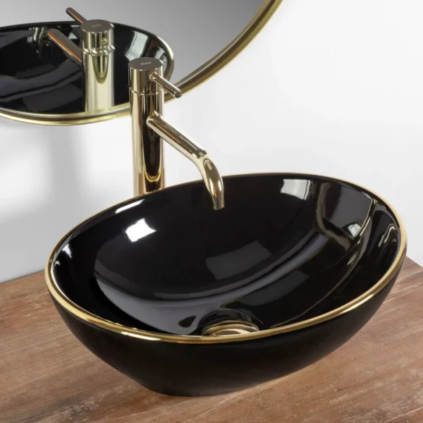 LAVOAR PE BLAT SOFIA BLACK GOLD EDGE