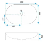 LAVOAR DIN CONGLOMERAT IRIS 71 GREY MAT