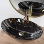 LAVOAR PE BLAT PAMELA BLACK MARBLE SHINY
