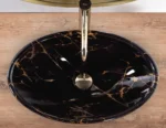 LAVOAR PE BLAT PAMELA BLACK MARBLE SHINY