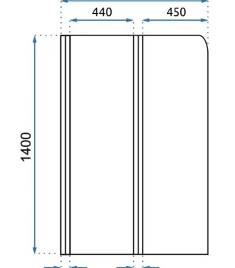 PARAVAN PENTRU CADA AGAT CHROME 100